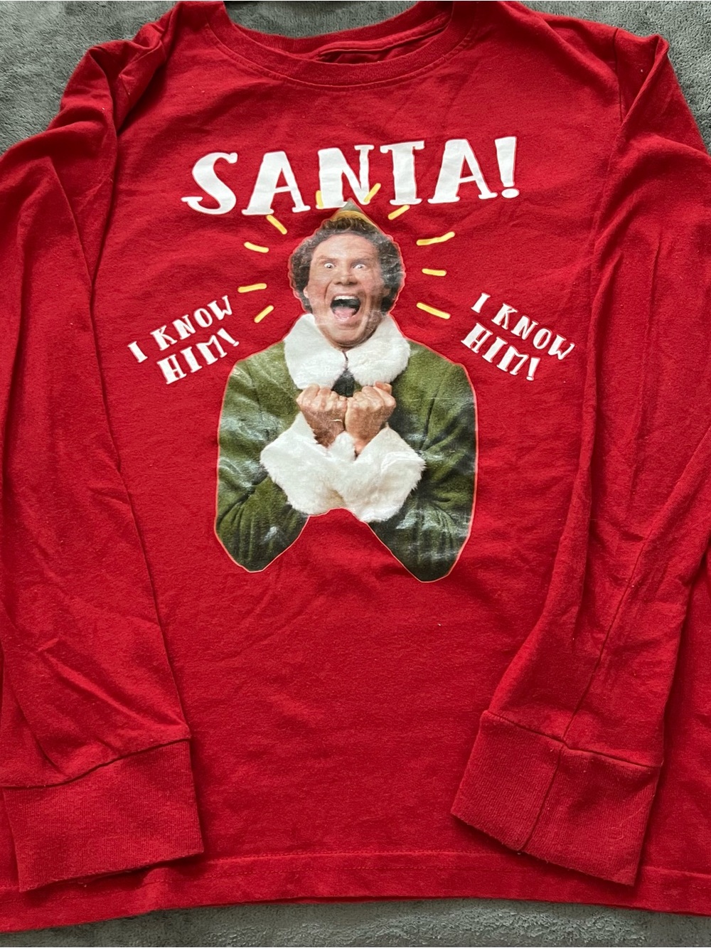 ELF Red Graphic Logo Holiday Tee
